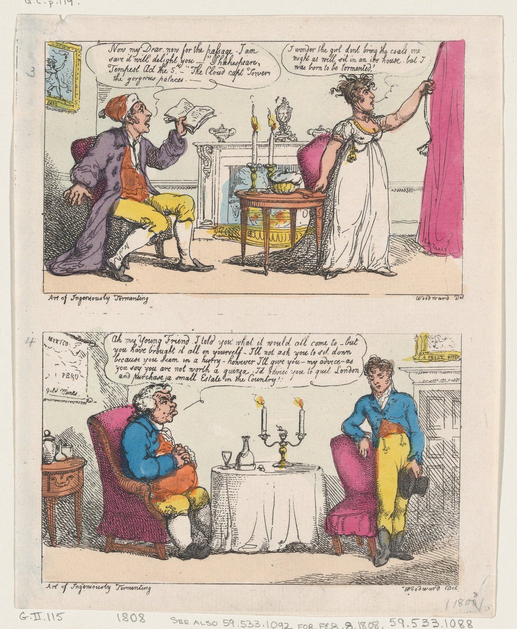 Die Kunst des genialen Quälens, 1808 von Thomas Rowlandson