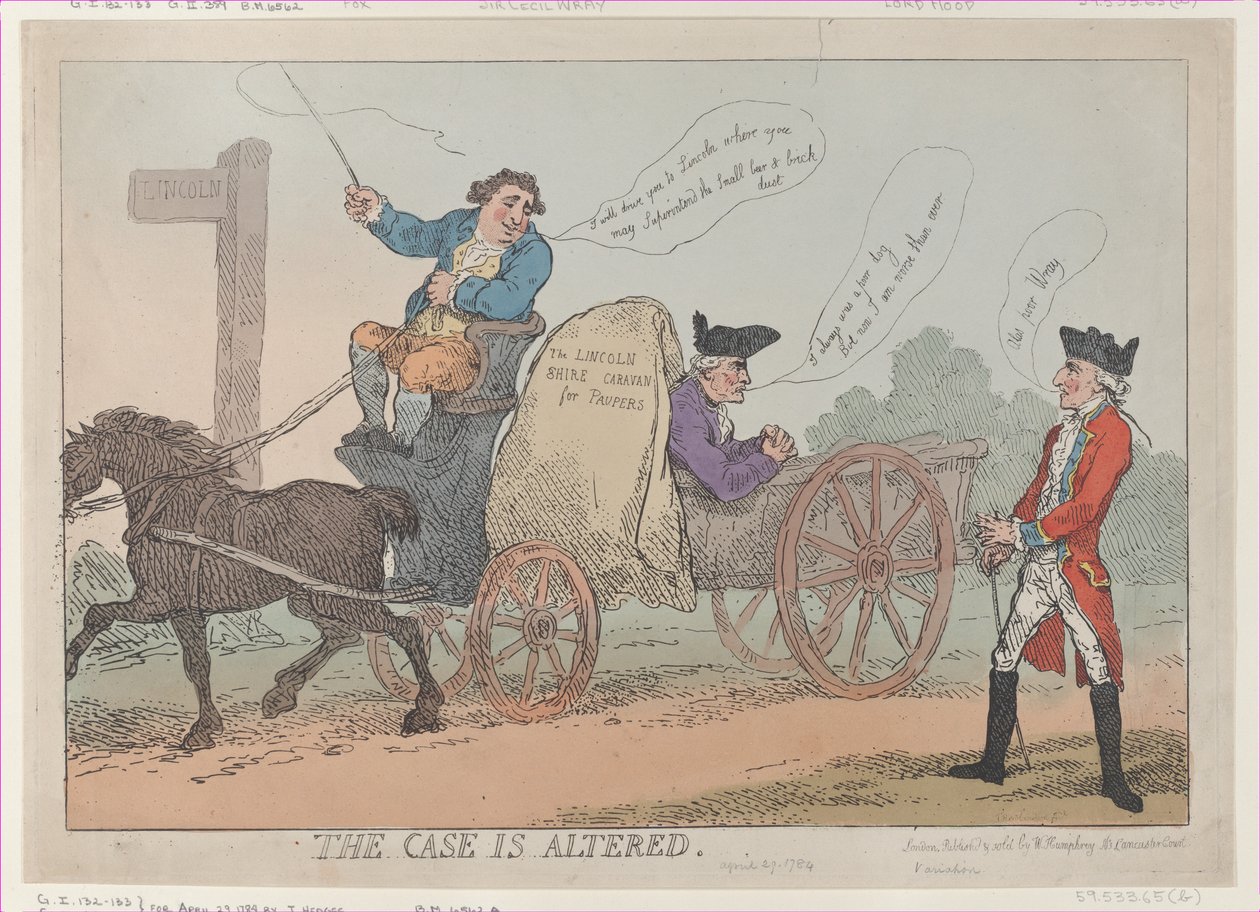 The Case Is Altered, [29. April 1784], neu veröffentlicht von Thomas Rowlandson