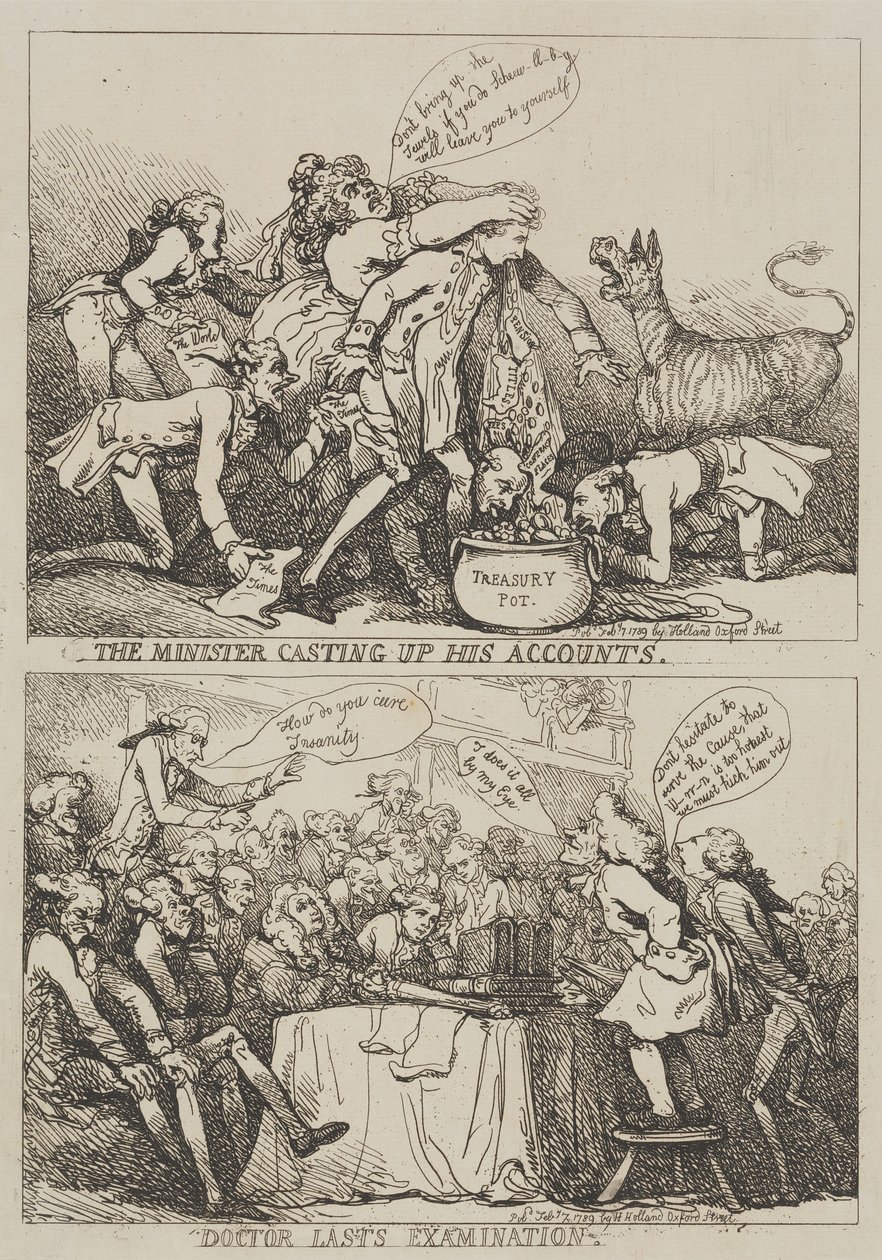 Der Minister rechnet ab von Thomas Rowlandson