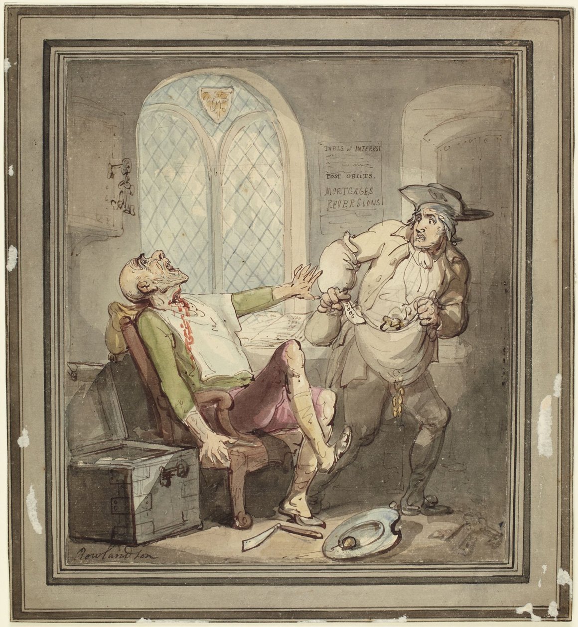 Der Mord und Raub des Geizhalses von Thomas Rowlandson
