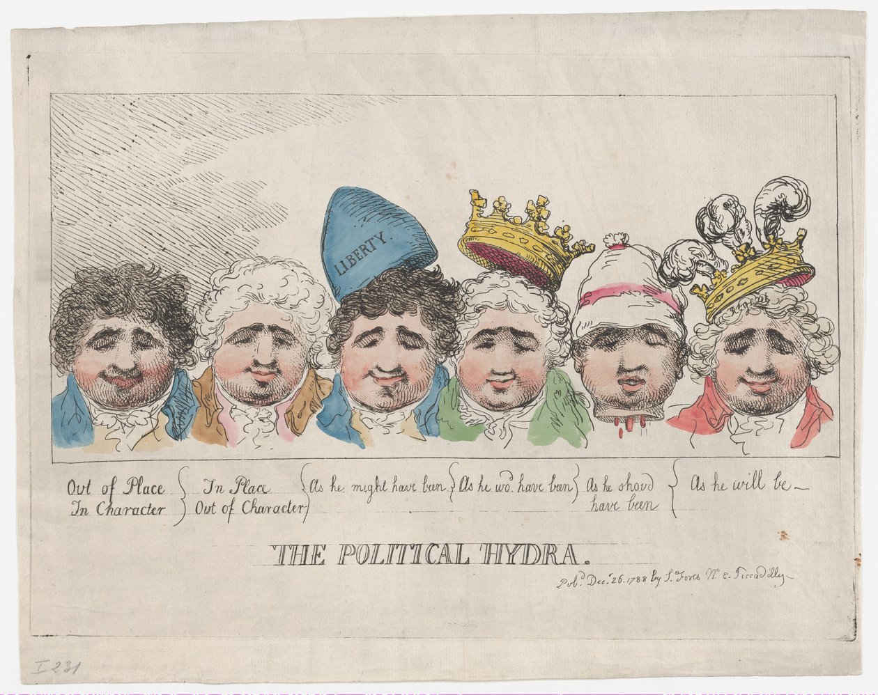 Die politische Hydra, 26. Dezember 1788 von Thomas Rowlandson