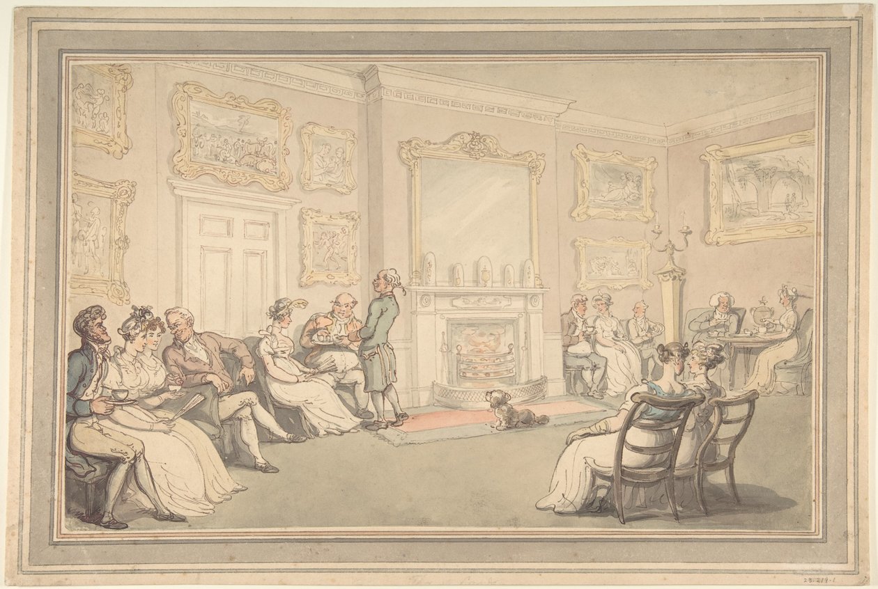 Der Empfang von Thomas Rowlandson