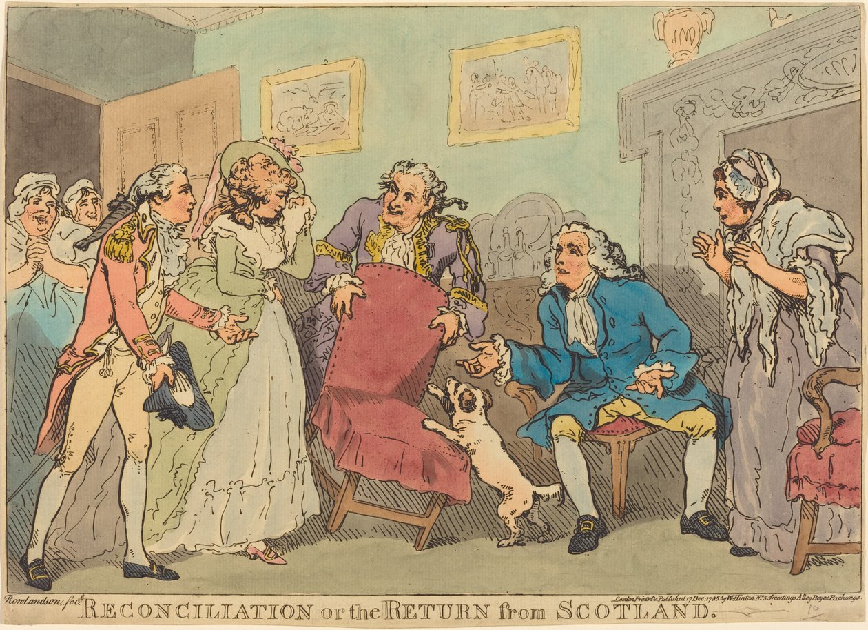Die Versöhnung oder Die Rückkehr aus Schottland von Thomas Rowlandson