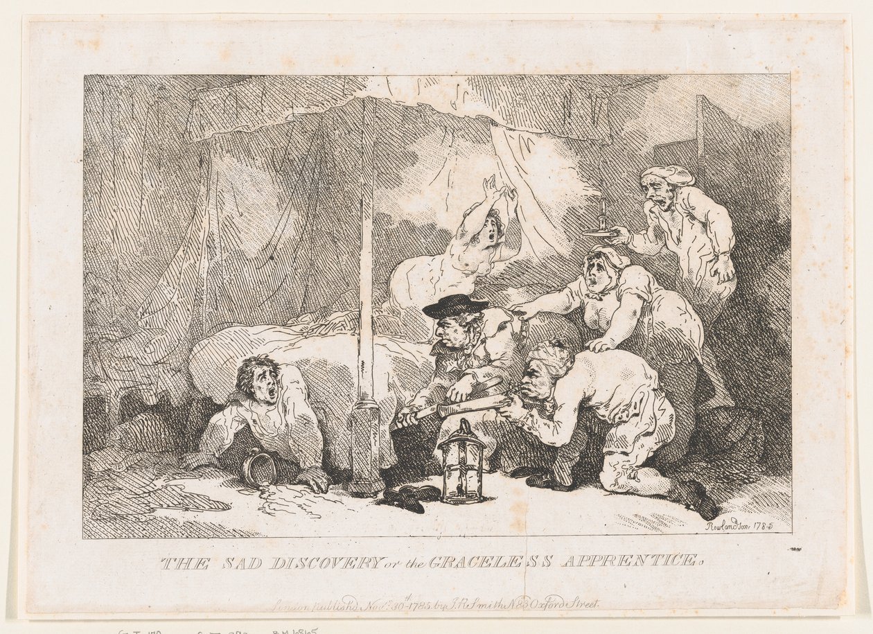 Die traurige Entdeckung des ungnädigen Lehrlings, 30. November 1785 von Thomas Rowlandson