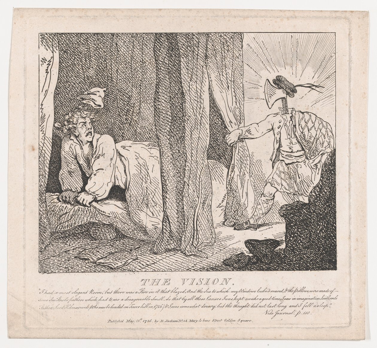 Die Vision malerischer Schönheiten von Boswell, Teil der Zweite, 15. Mai 1786 von Thomas Rowlandson