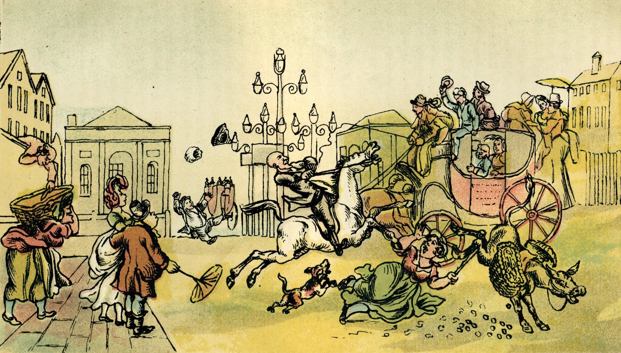 Das Ergebnis des Kaufs eines blinden Pferdes von Thomas Rowlandson