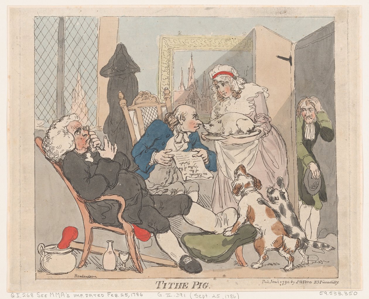 Zehntschwein, 1. Januar 1790 von Thomas Rowlandson