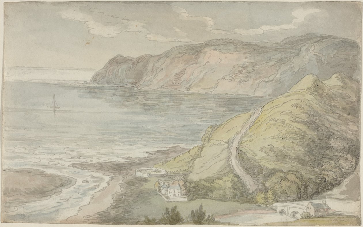 Blick vom Gasthaus in Lynton von Thomas Rowlandson
