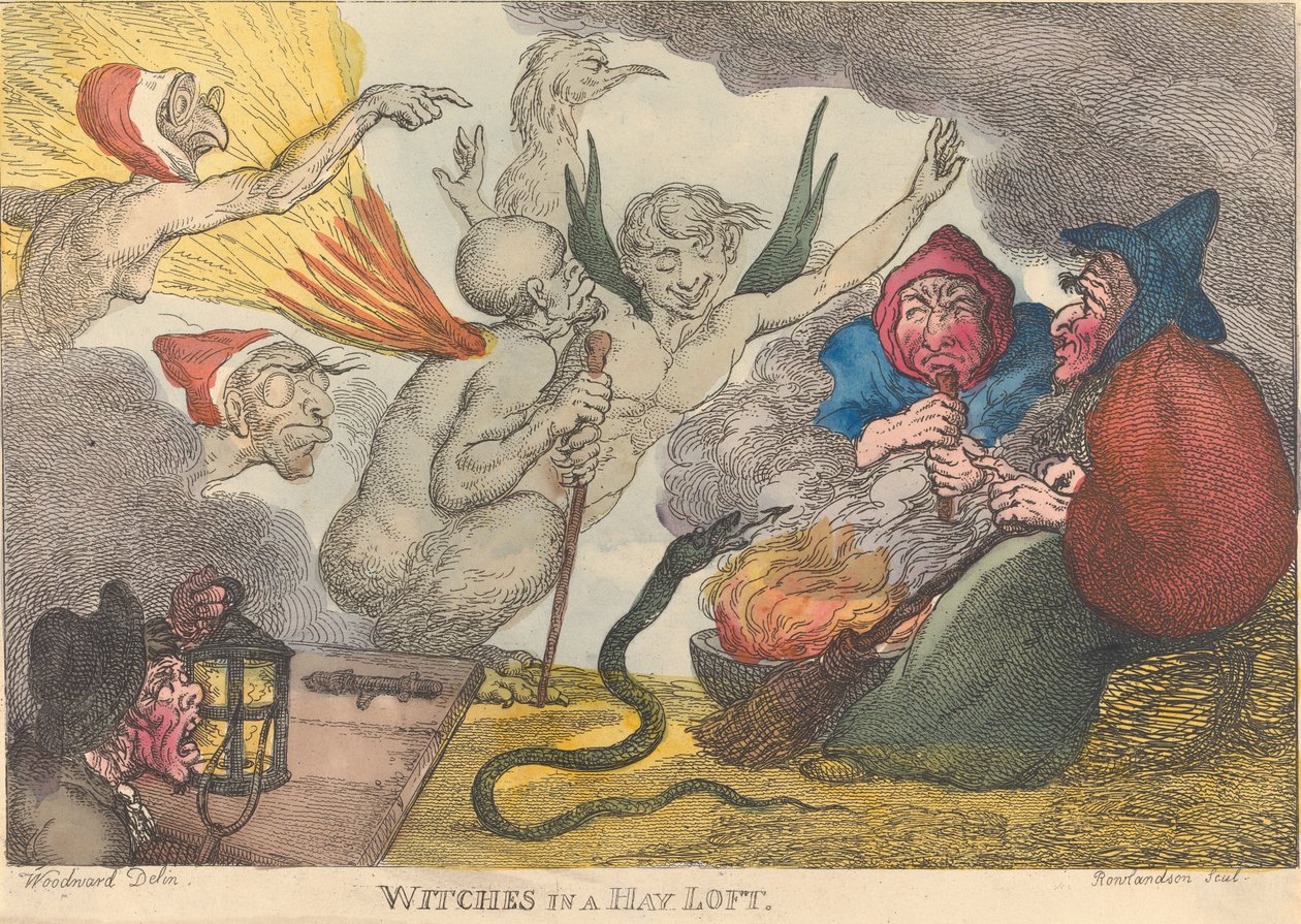 Hexen auf einem Heuboden von Thomas Rowlandson