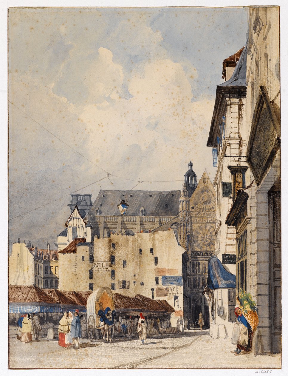 Die Rue des Prouvaires und die Kirche Saint-Eustache von Thomas Shotter Boys