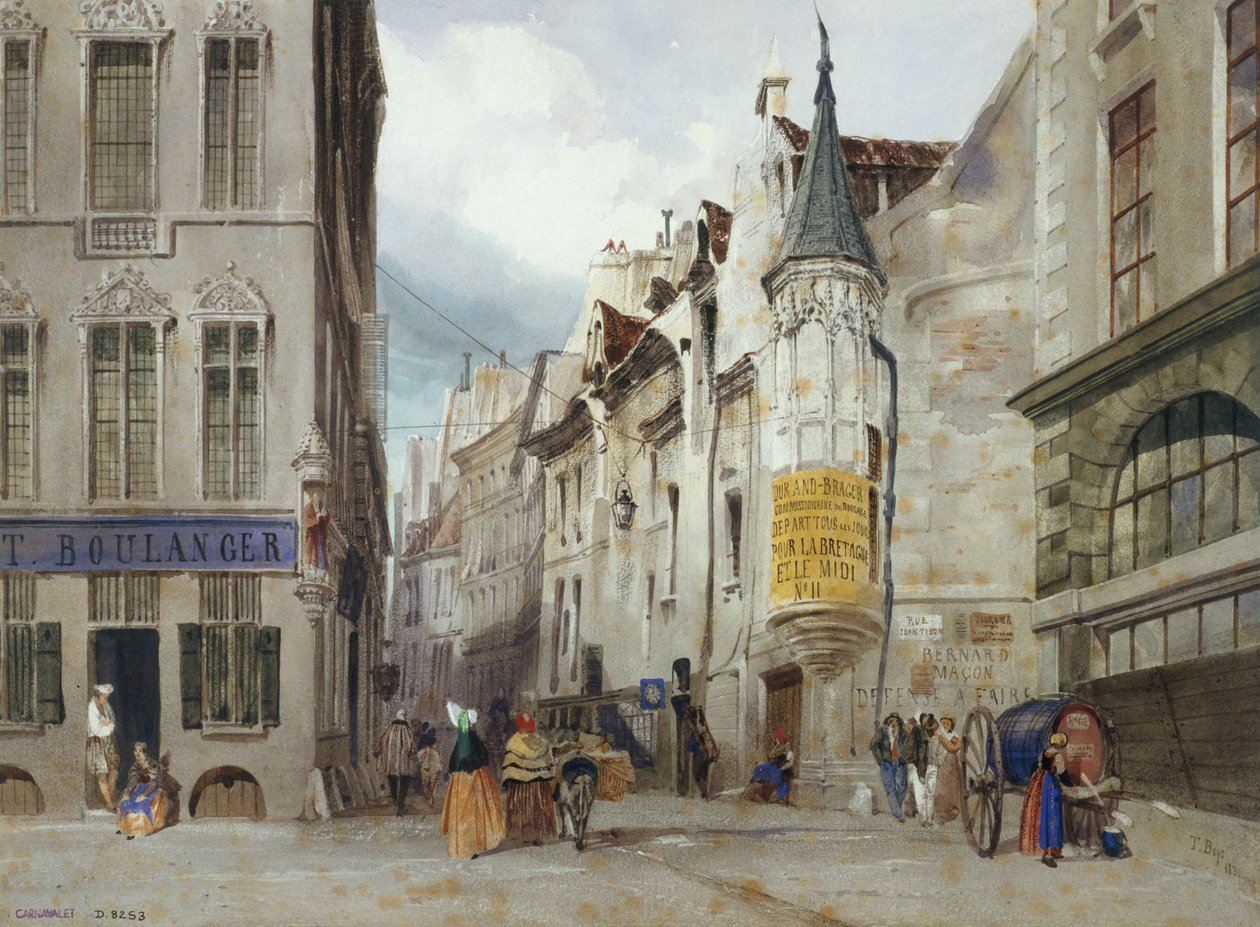 Die Kreuzung der Rue Bailleul und Jean Tison, aktuelles 1. Arrondissement, Paris. von Thomas Shotter Boys