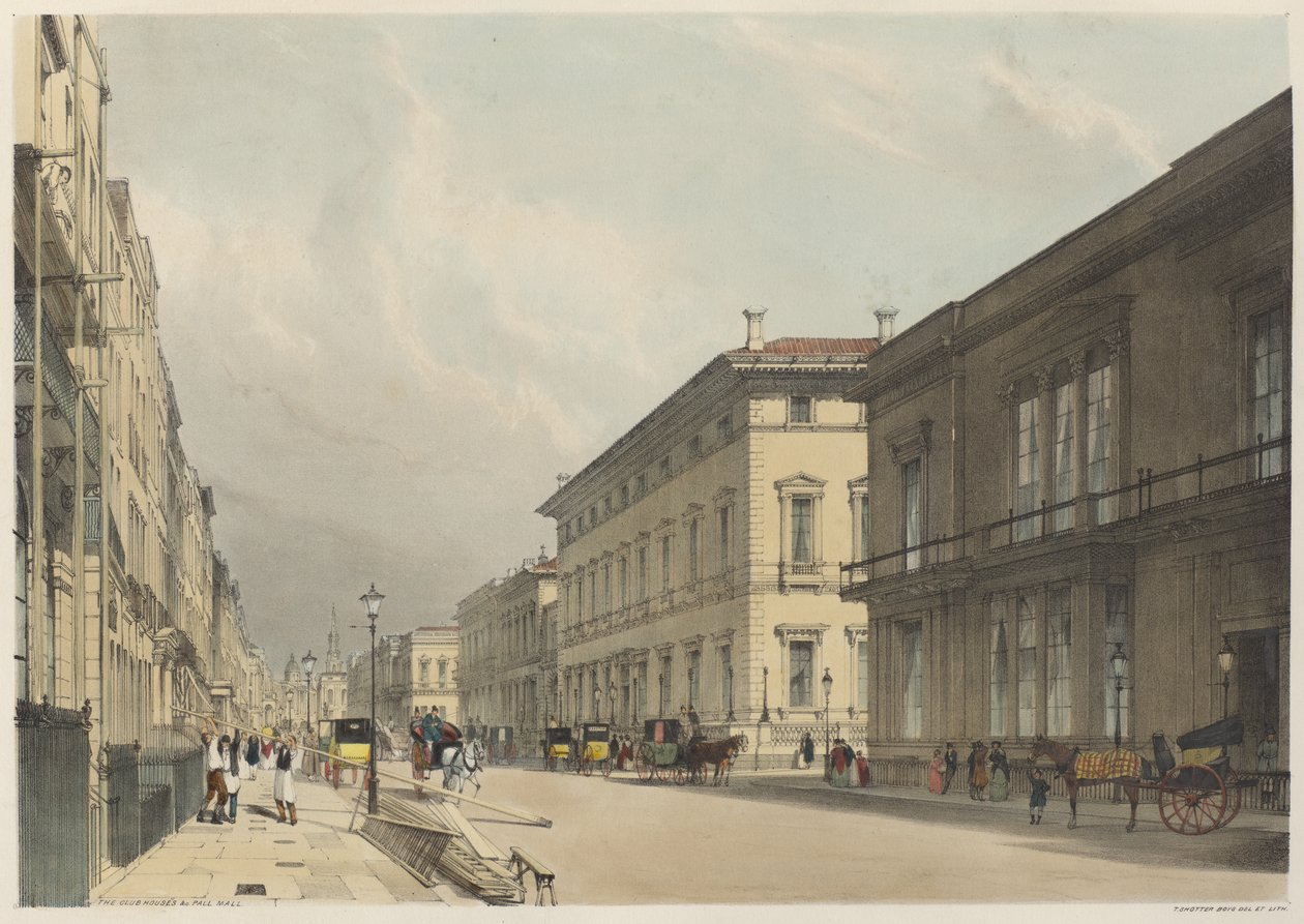 London wie es ist: Die Club-Häuser, Pall Mall von Thomas Shotter Boys
