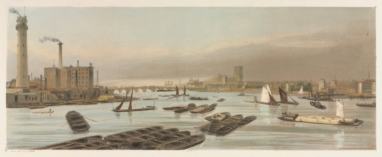 London wie es ist: Westminster, von der Waterloo-Brücke aus von Thomas Shotter Boys