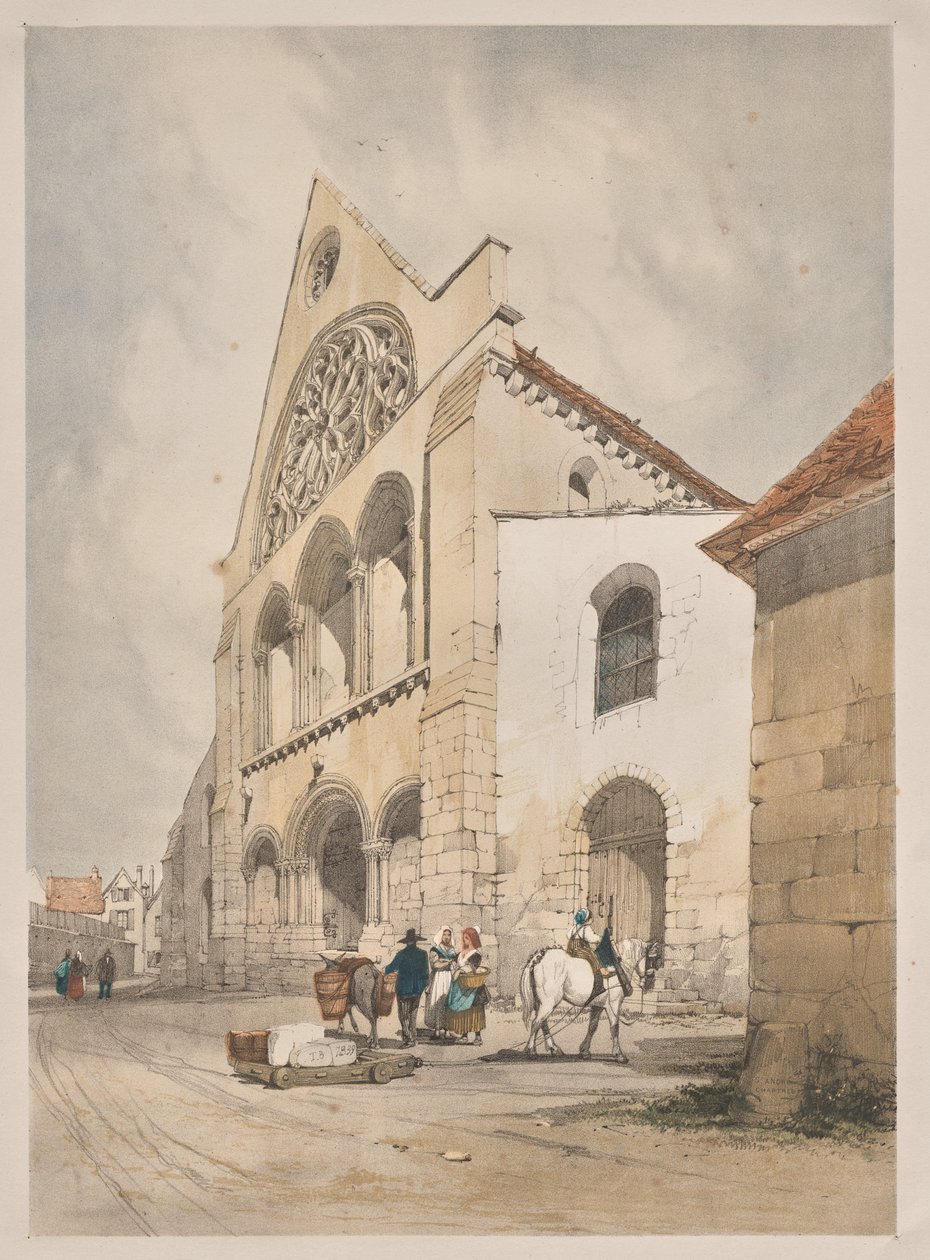 Malerische Architektur in Paris, Gent, Antwerpen, Rouen: St. Andre, Chartres, Frankreich von Thomas Shotter Boys