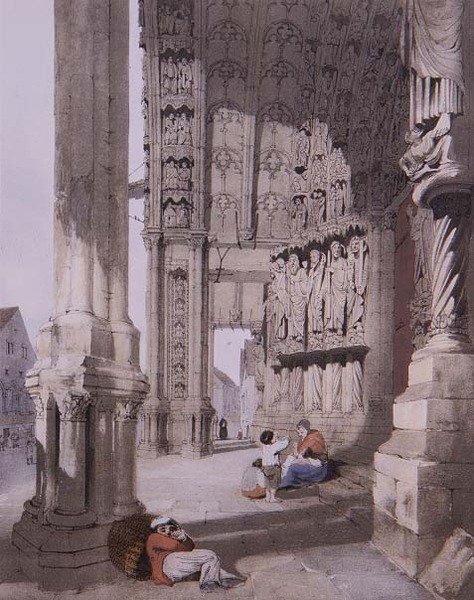 Südportal der Kathedrale von Chartres, Illustration aus 