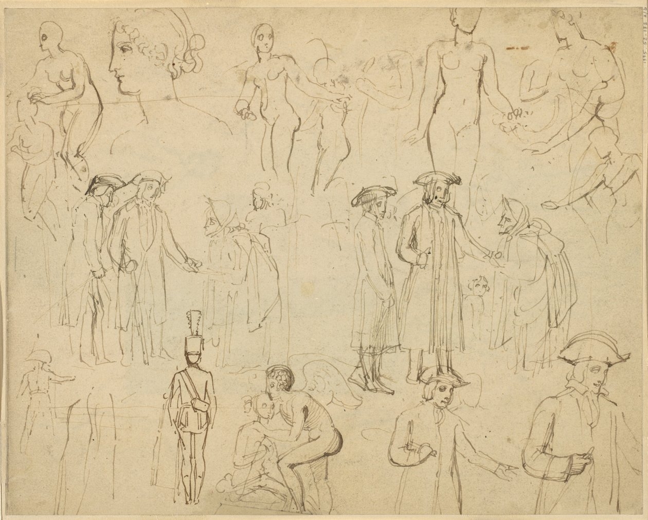 Roger de Coverley und die Zigeuner [verso] von Thomas Stothard
