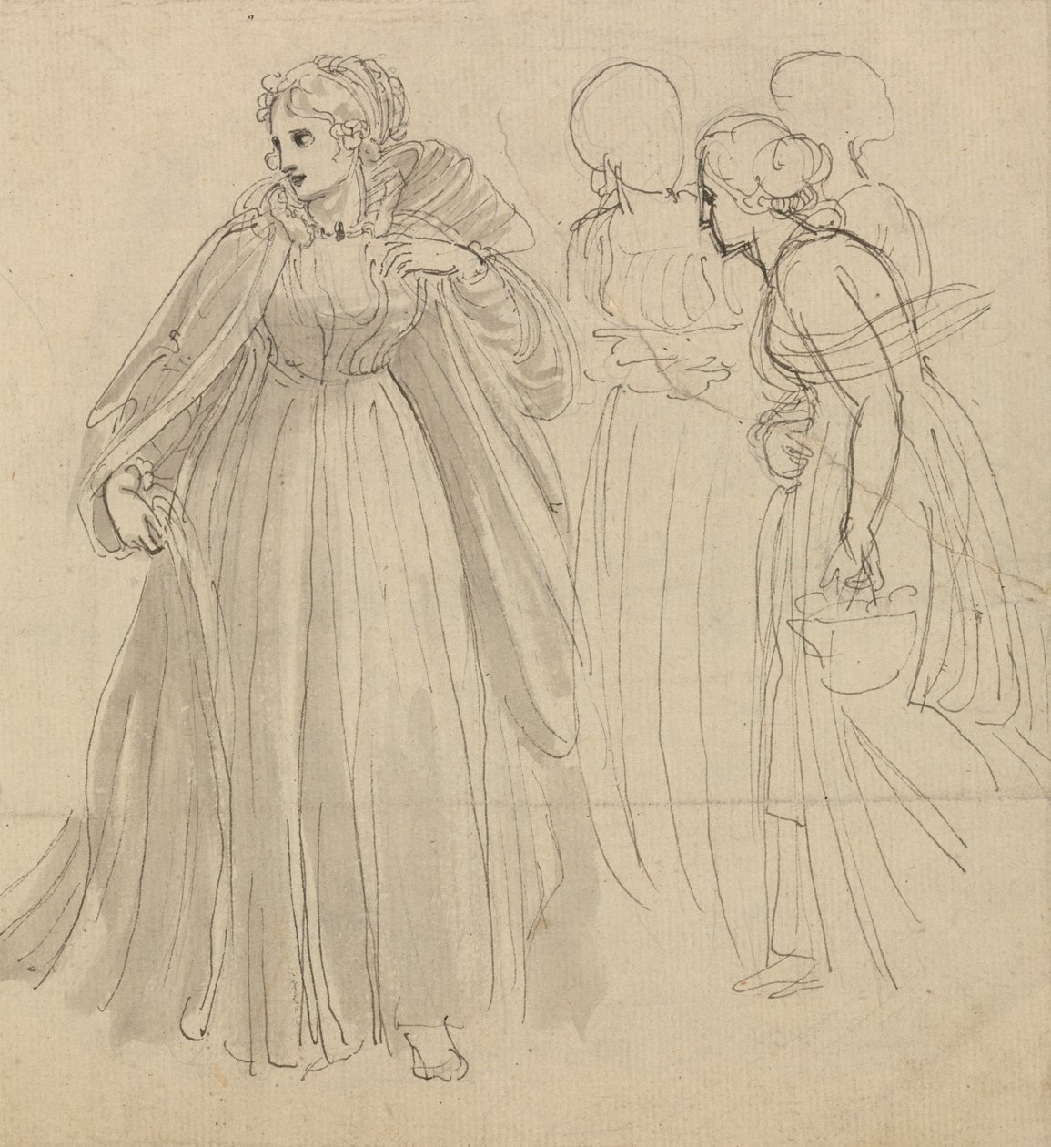 Studie für Illustration - Eine Prinzessin mit ihren Begleitern von Thomas Stothard