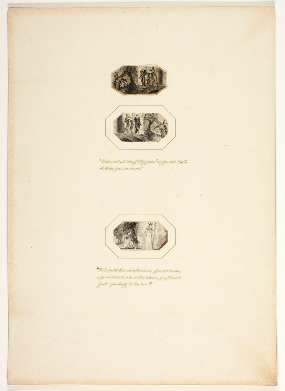 Studie für eine Platte aus Telemachus von Thomas Stothard