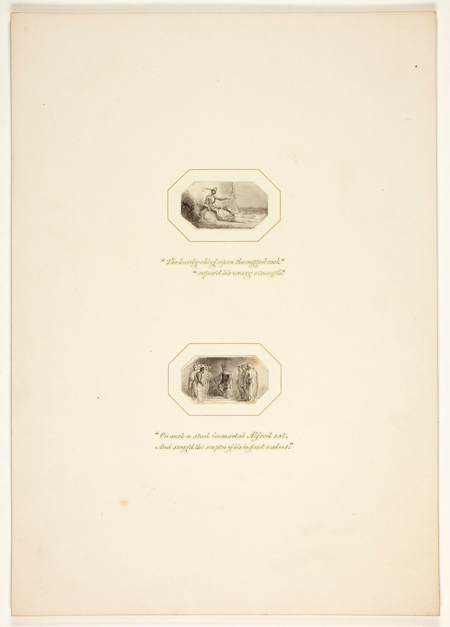 Studie für eine Platte aus The Task von Thomas Stothard