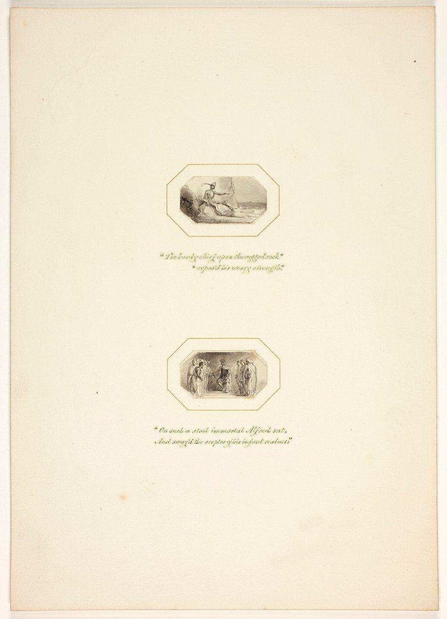 Studie für eine Tafel aus The Task von Thomas Stothard