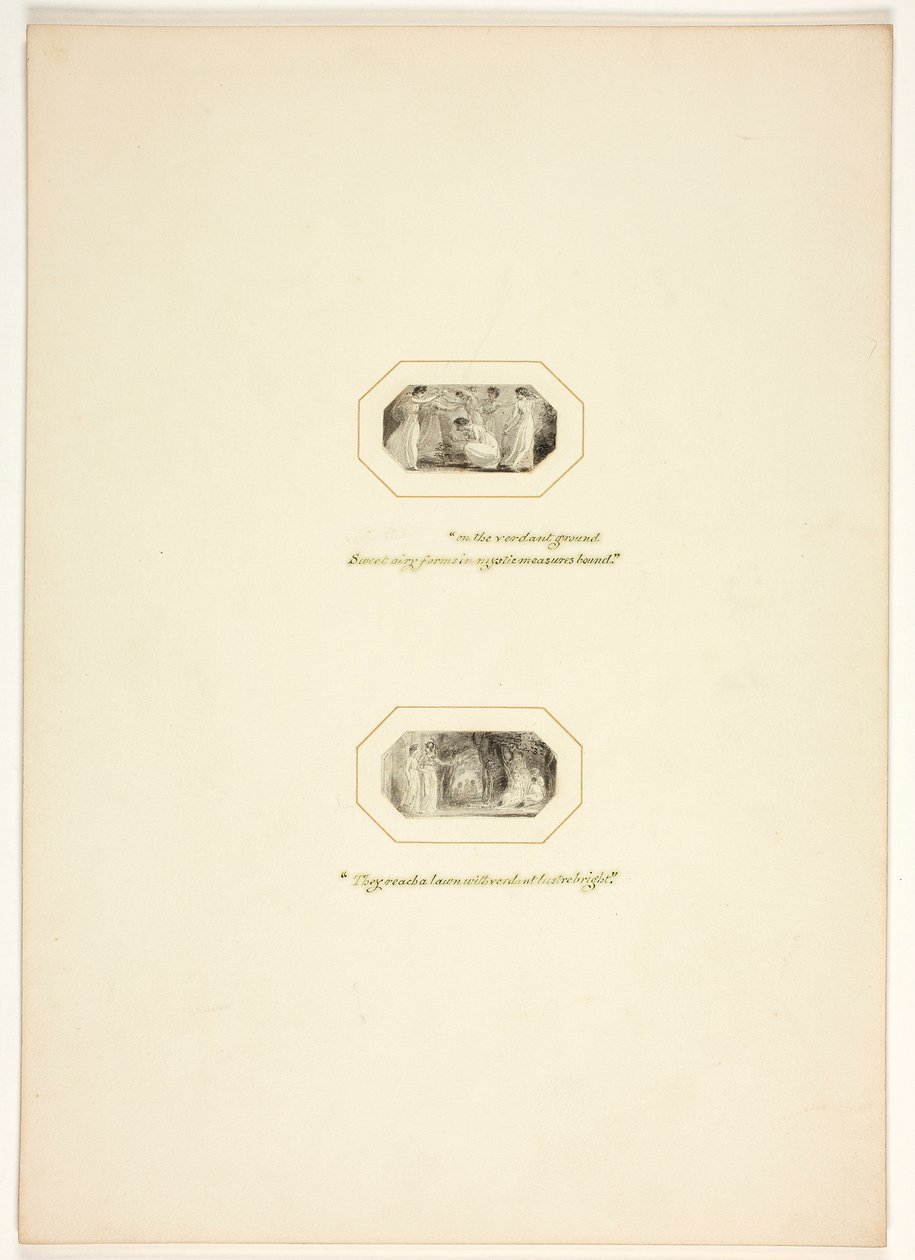 Studie für eine Platte aus The Task von Thomas Stothard