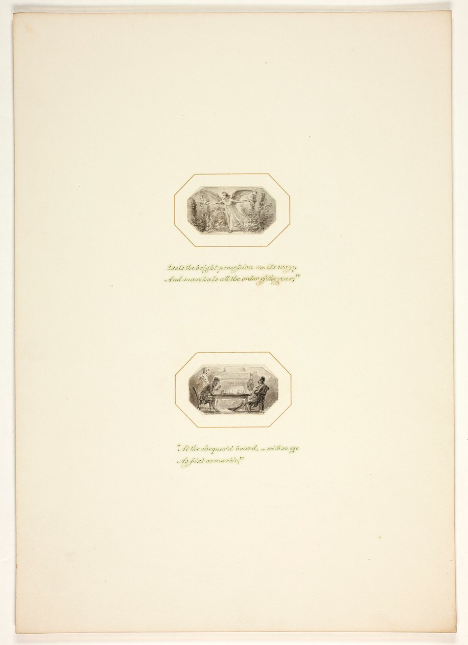 Studie für eine Platte aus The Task von Thomas Stothard