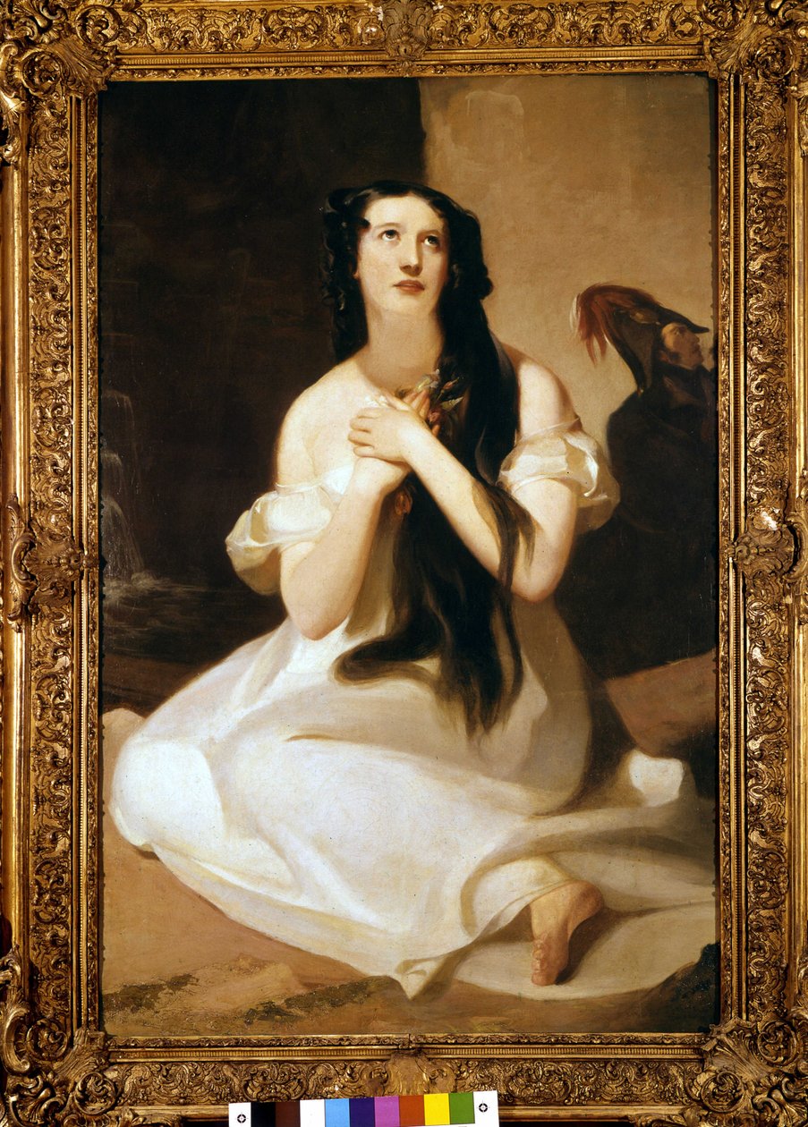 Porträt von Mary Ann Paton (Mrs Wood) (1802-1864), englische Sängerin. Gemälde von Thomas Sully von Thomas Sully