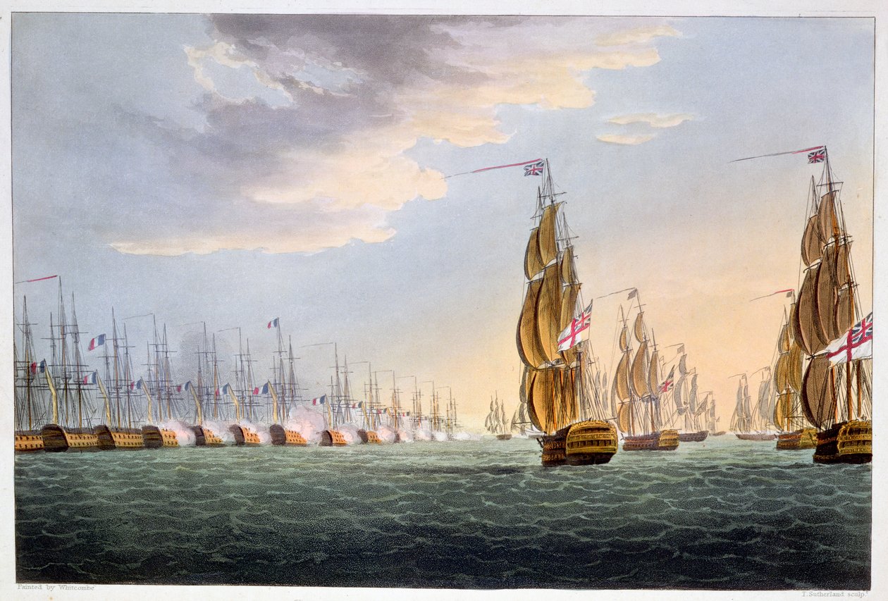 Schlacht am Nil, 1. August 1798, 1816 von Thomas Sutherland