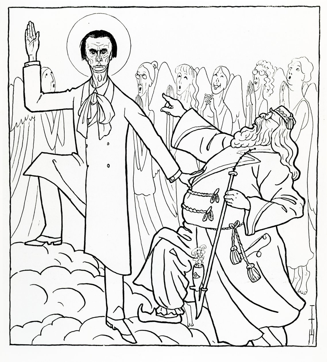 Karikatur von Rudolf Steiner, Illustration aus 