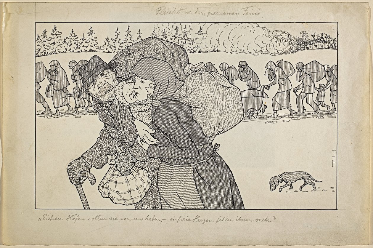 Flucht vor dem grausamen Feind von Thomas Theodor Heine