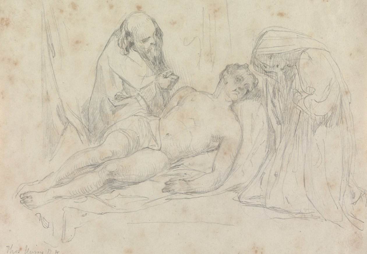 Der Tod - gesetzt von William Etty R.A. von Thomas Uwins