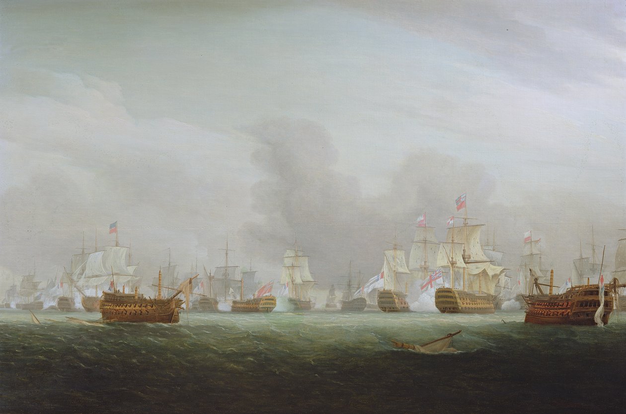 Die Schlacht vom glorreichen Ersten Juni, 1794 von Thomas Whitcombe