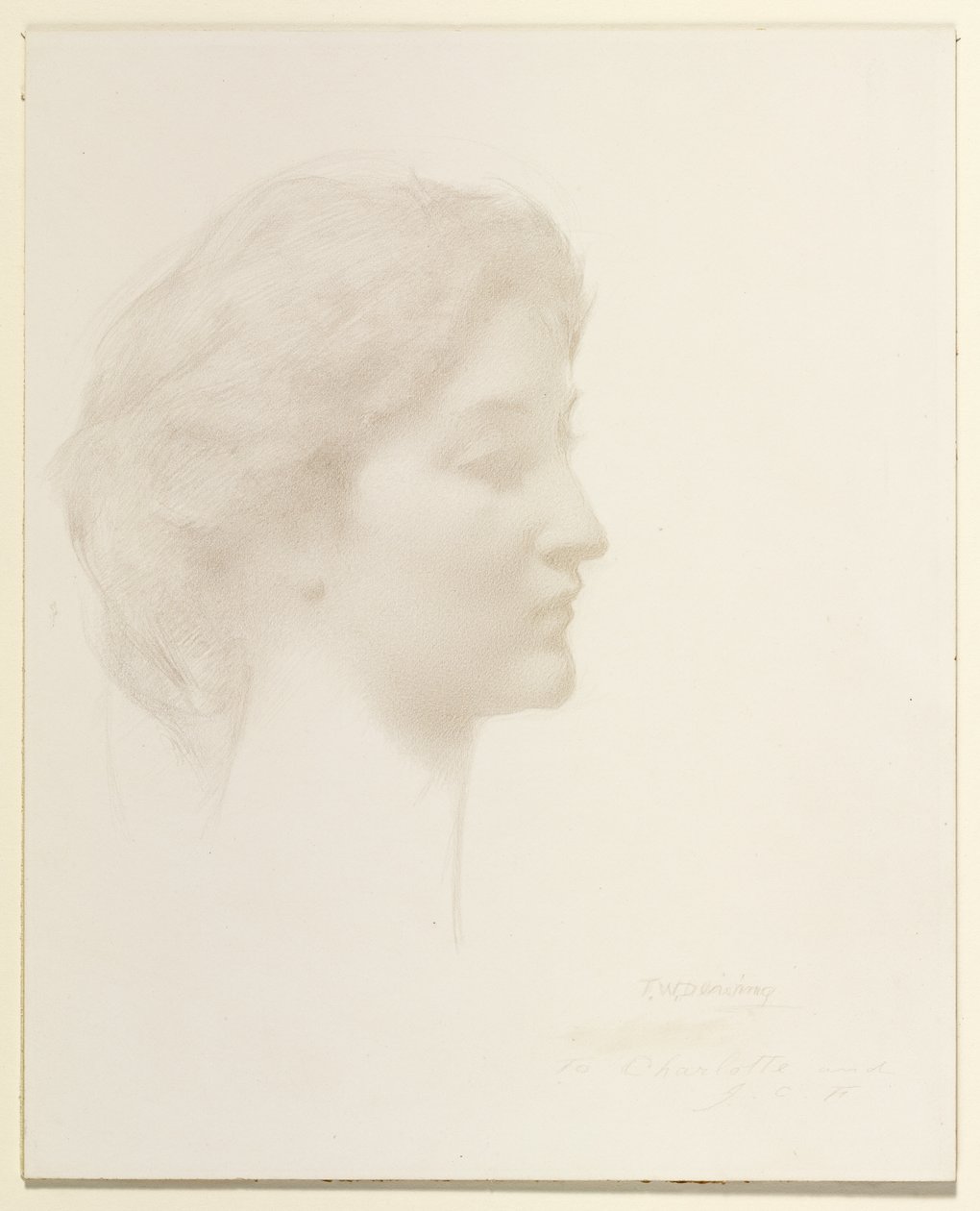Kopf eines Mädchens von Thomas Wilmer Dewing