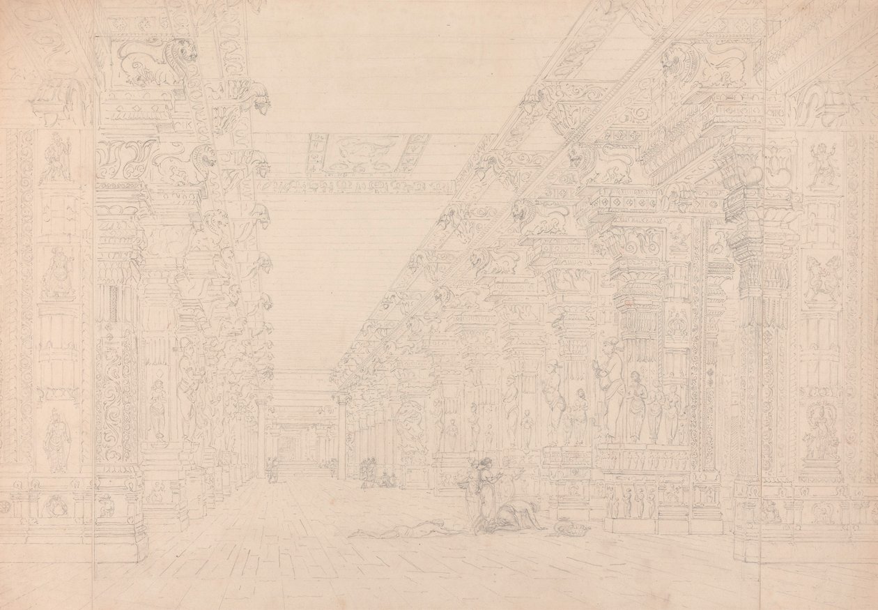 Tremal Naigs Choultry, Madura, Juli 1792 von Thomas und William Daniell