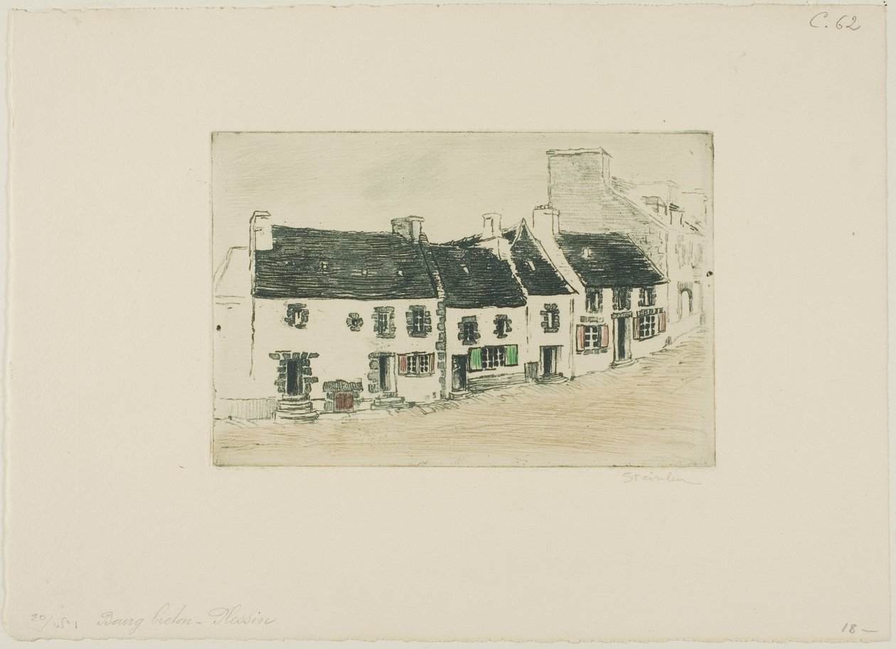 Bretonischer Marktflecken, Plestin von Théophile Alexandre Pierre Steinlen
