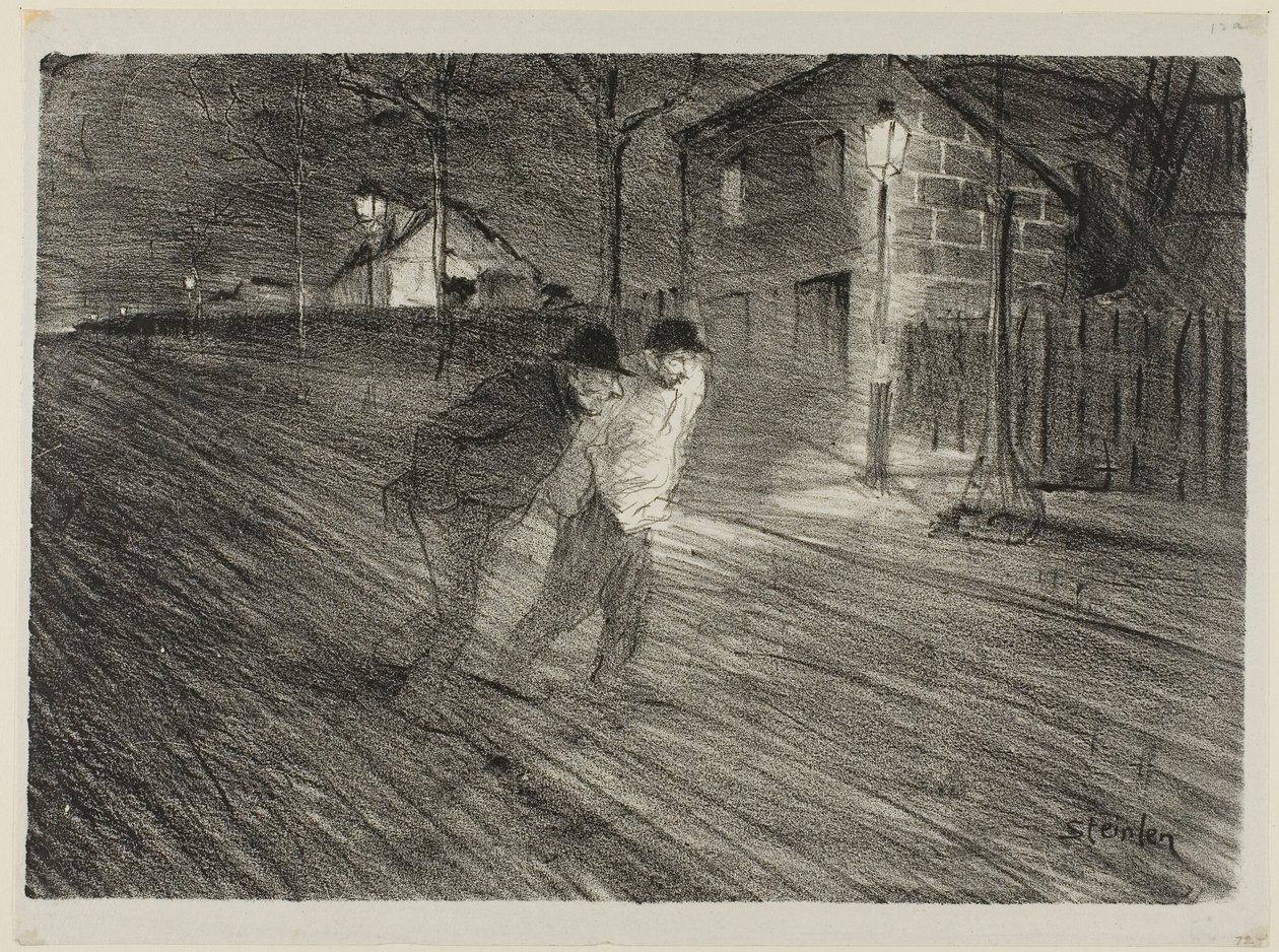 Die Rue Caulincourt von Théophile Alexandre Pierre Steinlen