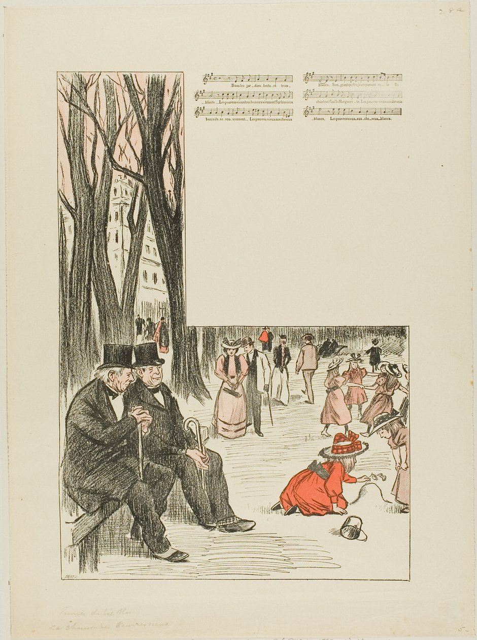 Lied der armen alten Männer von Théophile Alexandre Pierre Steinlen
