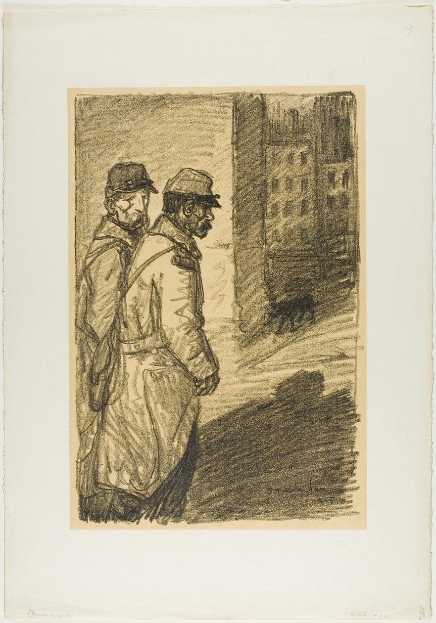Streunende Hunde von Théophile Alexandre Pierre Steinlen