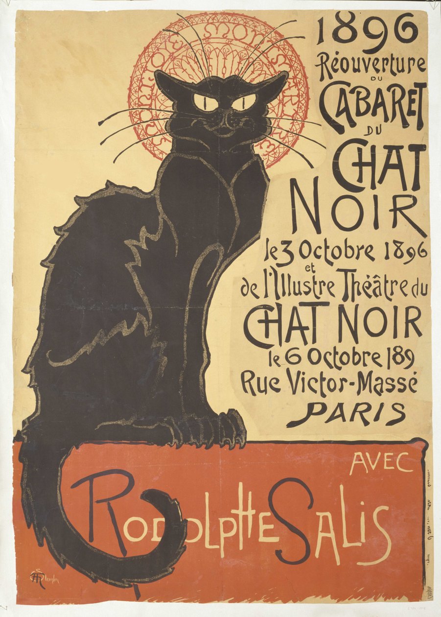 Wiedereröffnung des Cabaret du Chat Noir von Théophile Alexandre Steinlen