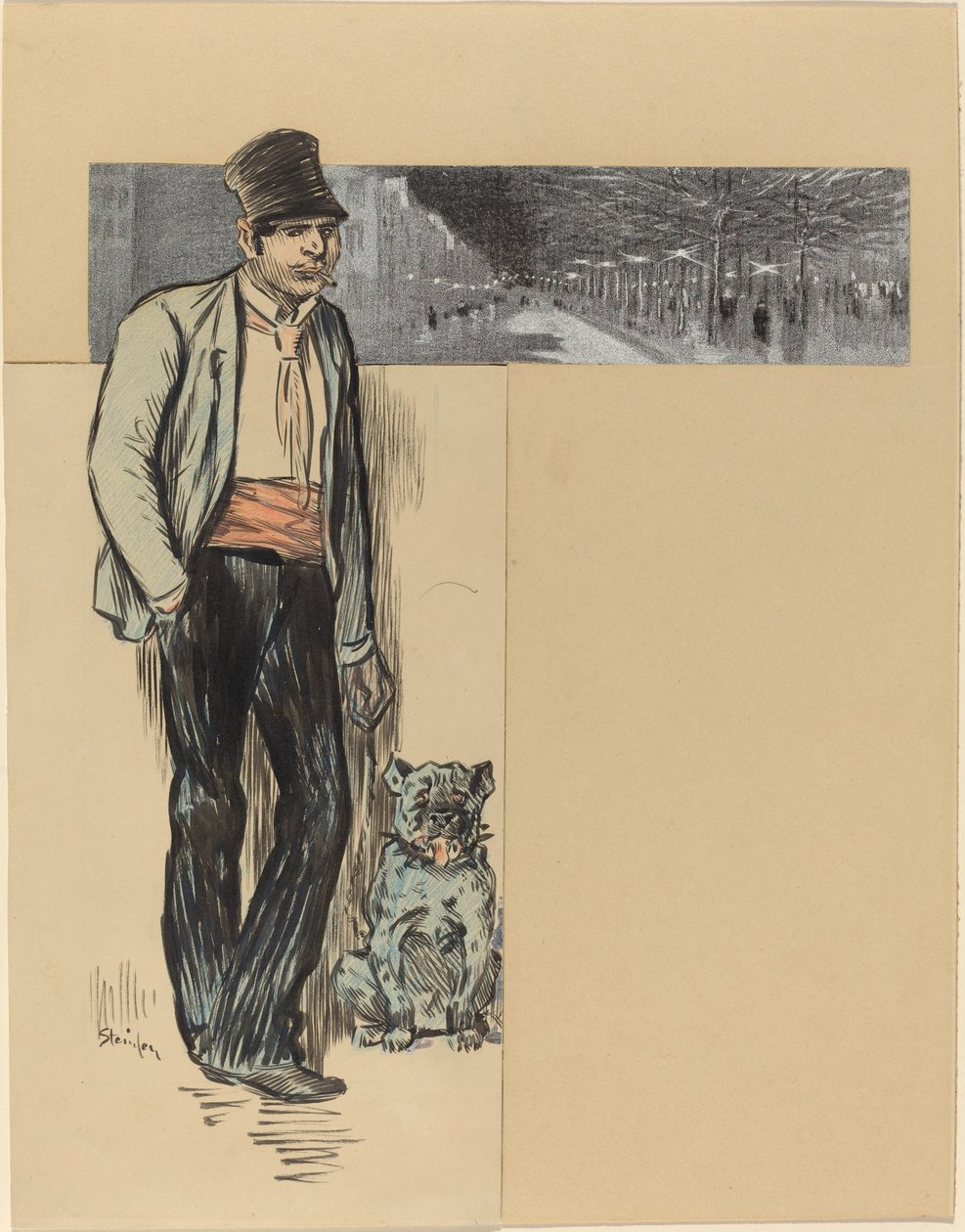 Zum Dorf, spätes 19. - frühes 20. Jahrhundert von Théophile Alexandre Steinlen