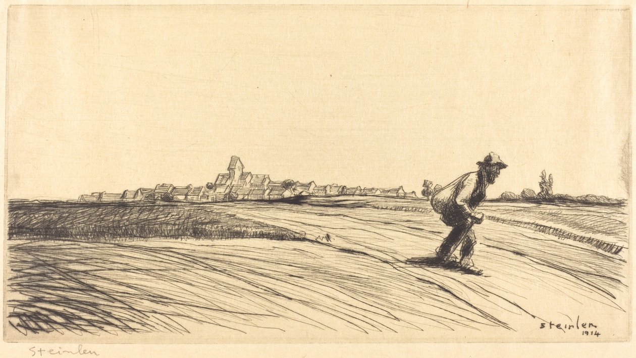 Landstreicher mit Bündel von Théophile Alexandre Steinlen