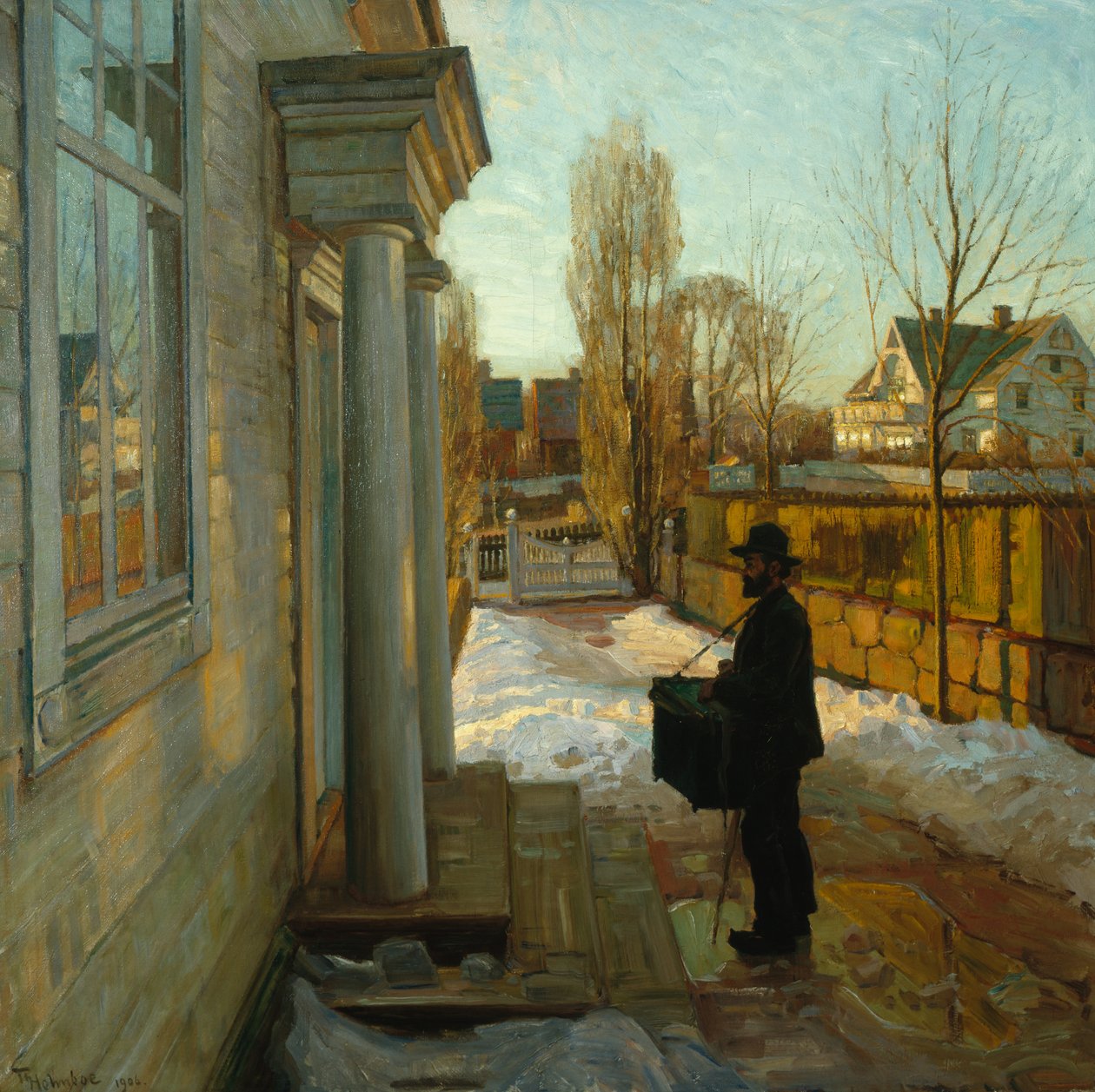 Ohne Titel (Leierkastenmann) 1906 von Thorolf Holmboe