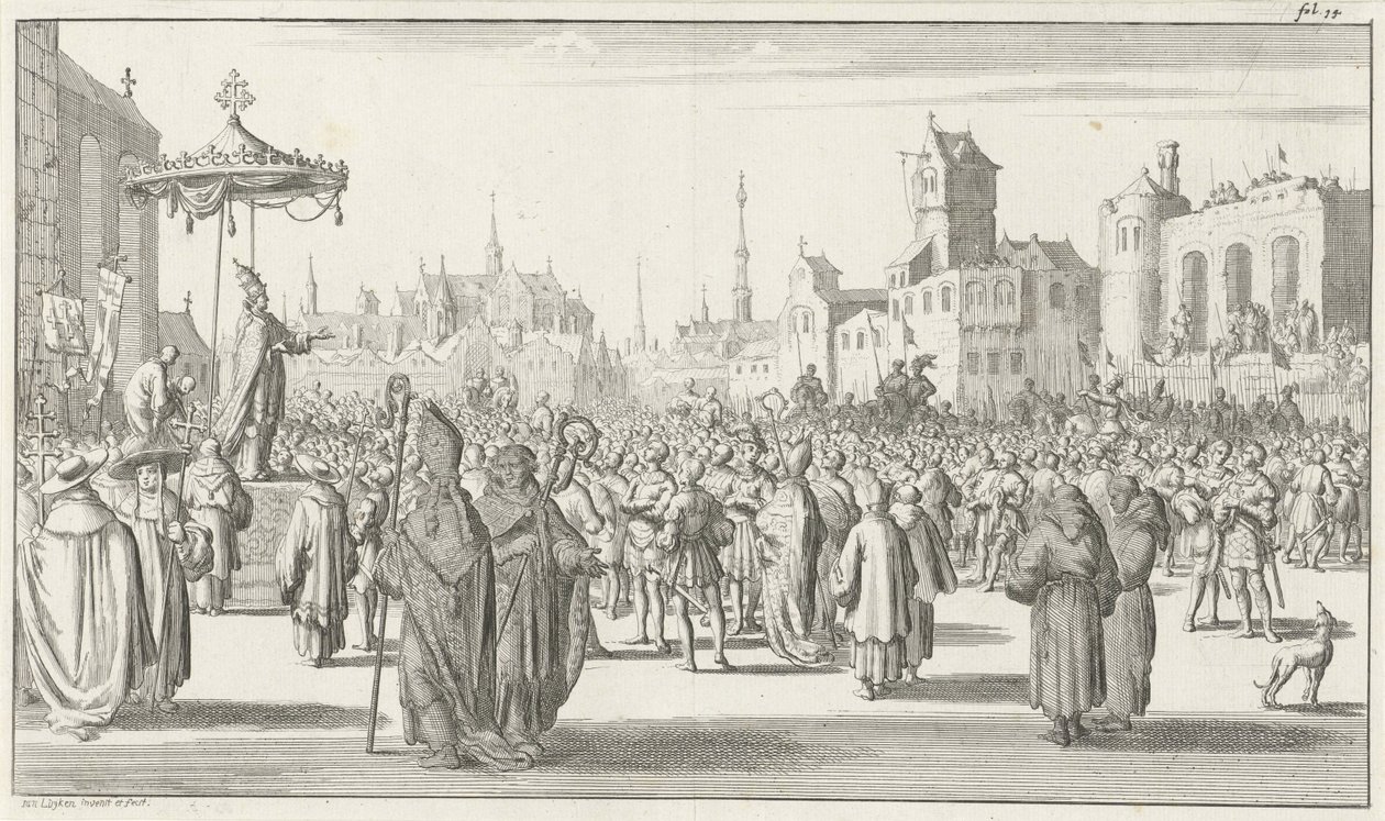 Papst Urban II. predigt den Ersten Kreuzzug, 1683 von Timotheus Ten Hoorn