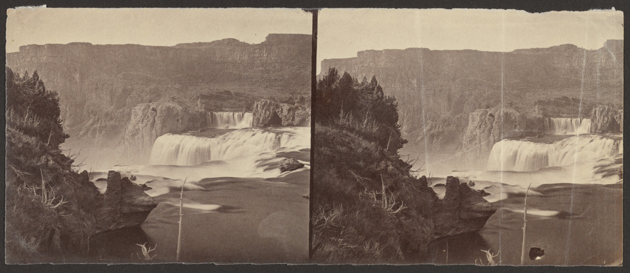 [Shoshone Falls, Snake River, Idaho, Mittagsansicht, angrenzende Wände etwa 1.000 Fuß hoch] von Timothy H. O