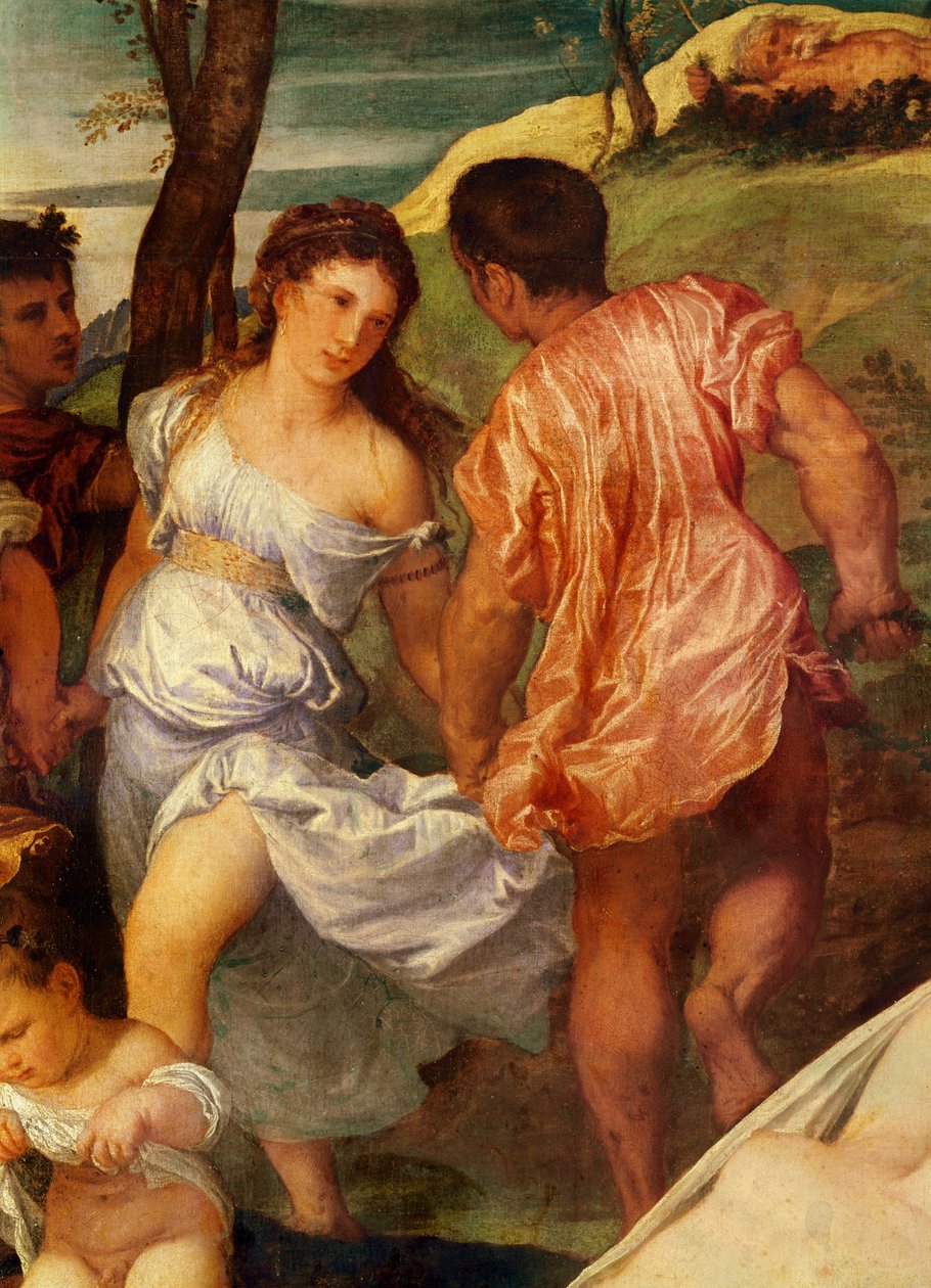 Das Bacchanal (Detail) von Tiziano Vecelli