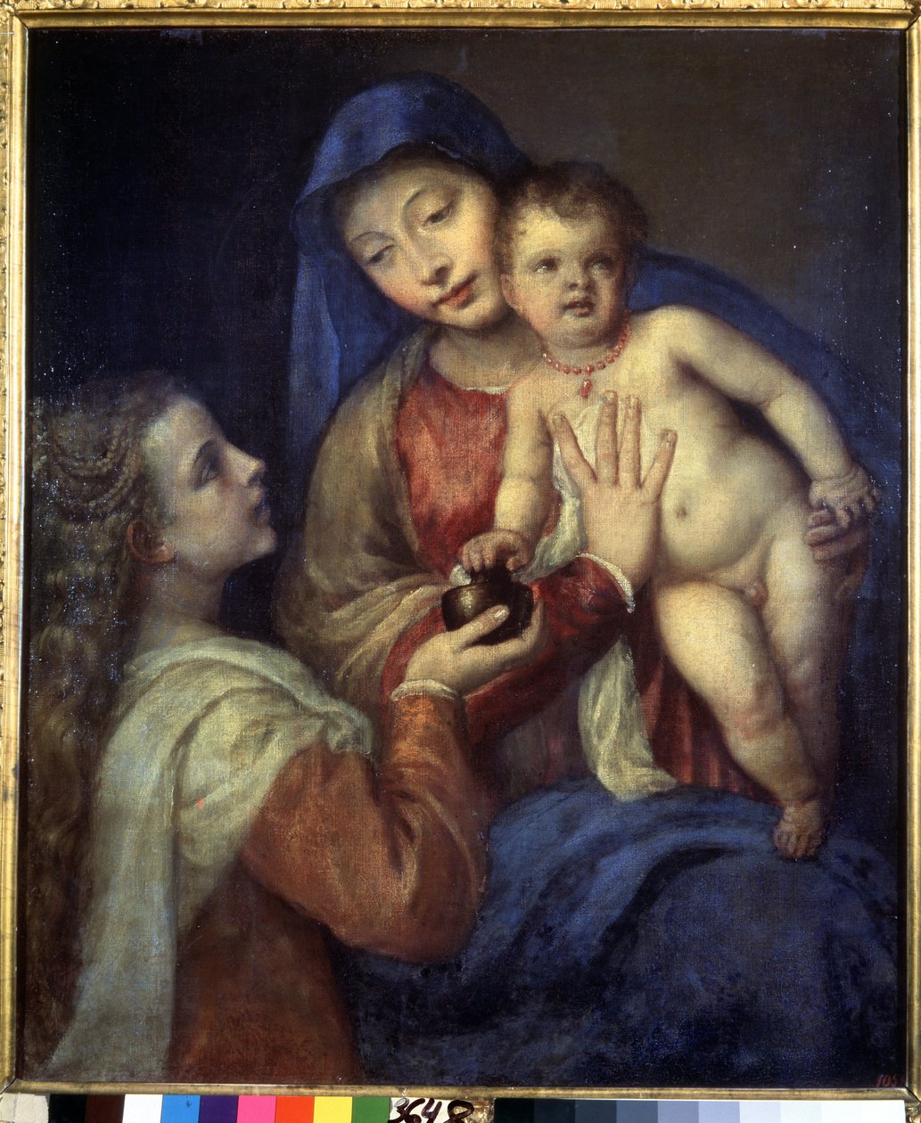 Die Jungfrau und das Kind mit Maria Magdalena von Titian (c.1488 1576)