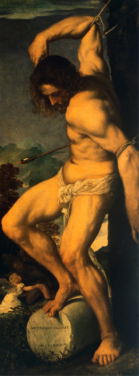 San Sebastian (Detail) von Titian (c.1488 1576)