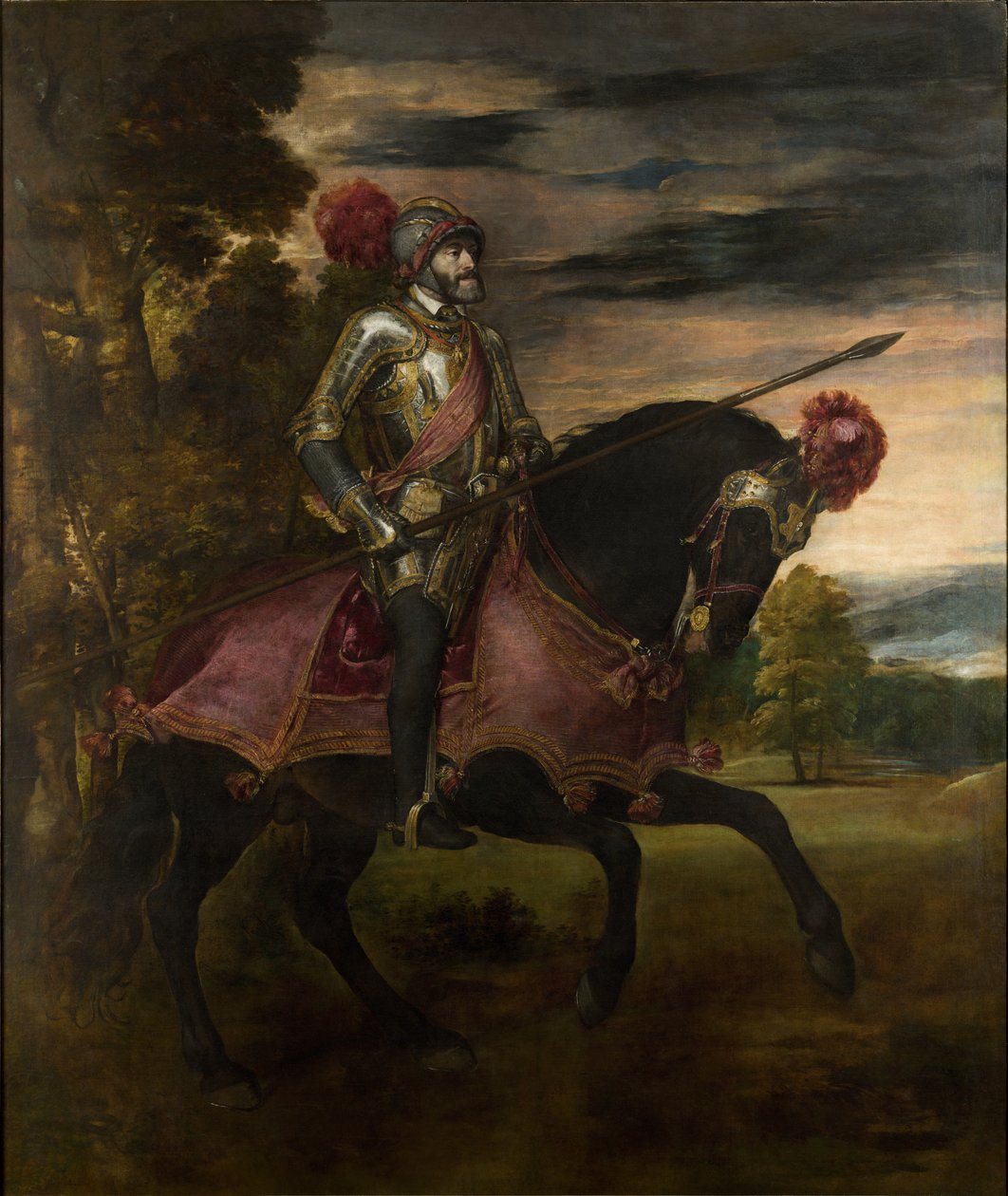 Der Kaiser Karl V. zu Pferd in Mühlberg von Tiziano Vecelli