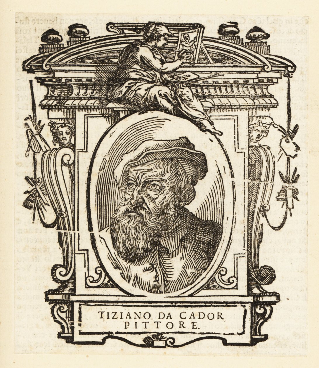 Porträt von Tizian, italienischer Maler der Renaissance, geboren in Pieve di Cadore, ca. 1488-1576 von Titian (c.1488 1576) (after)