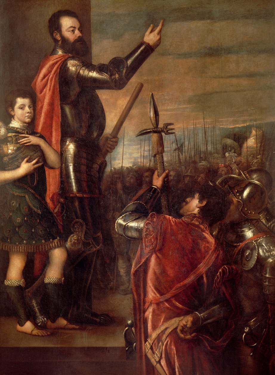 Die Ansprache von Alfonso d’Avalos an seine Truppen von Titian (c.1488 1576)